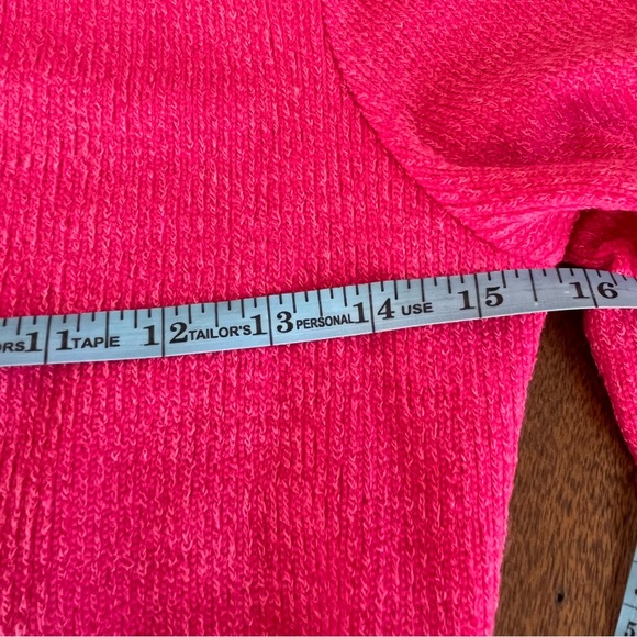 Lush Heathered Hot Pink Faux Wrap Sweater Dress, Size Small. - Picture 13 of 13